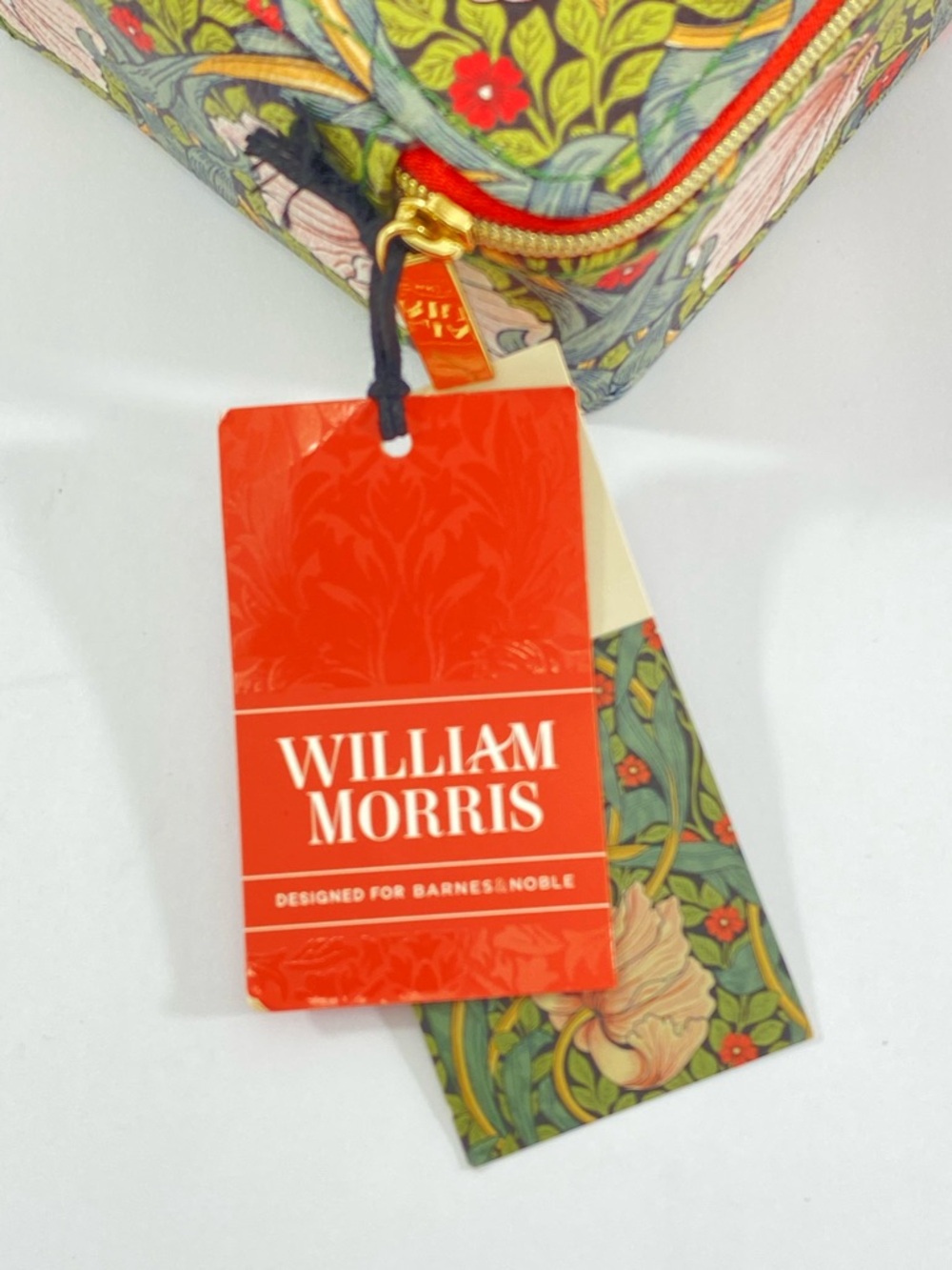 William Morris Women’s Pimpernel Jewelry Case Floral Green Pink Red Zipper NWT - Picture 15 of 16